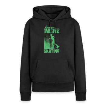 Sk8 Inline Skate Inliner Inline Skating Rollschuhe - Frauen Premium Bio Hoodie - Schwarz - Vorne - Julia (174cm)