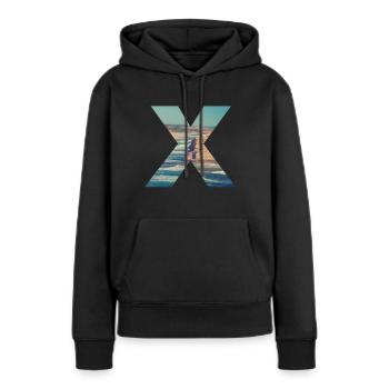 Sommerurlaub - Frauen Premium Bio Hoodie - Schwarz - Vorne - Julia (174cm)