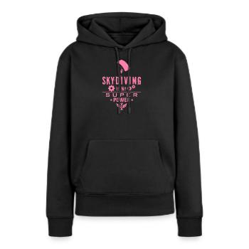Parachute - Sweat à capuche Premium bio Femme - noir - Devant - Julia (174cm)