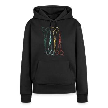 Friseur Haare - Frauen Premium Bio Hoodie - Schwarz - Vorne - Julia (174cm)