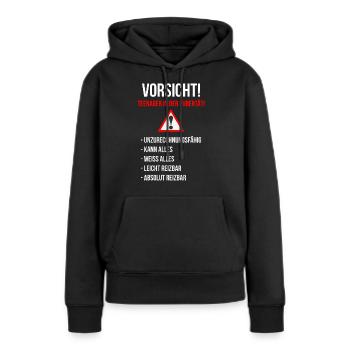 Les adolescents à la puberté - Sweat à capuche Premium bio Femme - noir - Devant - Julia (174cm)