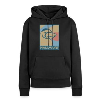 Maulwurf - Frauen Premium Bio Hoodie - Schwarz - Vorne - Julia (174cm)