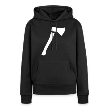 Axt - Frauen Premium Bio Hoodie - Schwarz - Vorne - Julia (174cm)