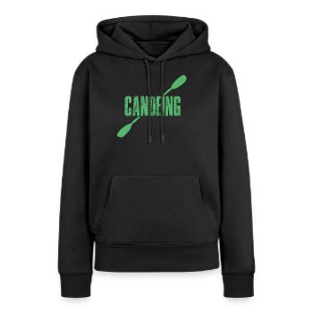 Canoë canoë canoë canoë-kayak Canoë-kayak - Sweat à capuche Premium bio Femme - noir - Devant - Julia (174cm)