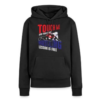 Wrestling - Frauen Premium Bio Hoodie - Schwarz - Vorne - Julia (174cm)