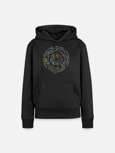 Planeten Sonnensystem - Frauen Premium Bio Hoodie - Schwarz