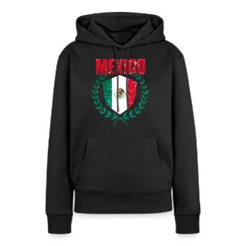Mexiko - Frauen Premium Bio Hoodie - Schwarz - Vorne - Julia (174cm)