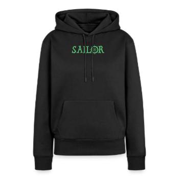 Voilier Voilier Voilier - Sweat à capuche Premium bio Femme - noir - Devant - Julia (174cm)