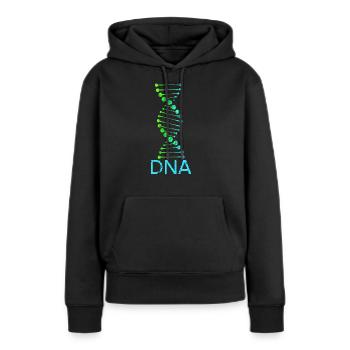 ADN ADN Biologie Chimie - Sweat à capuche Premium bio Femme - noir - Devant - Julia (174cm)