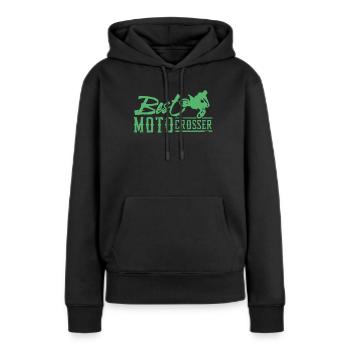 Motorcross - Frauen Premium Bio Hoodie - Schwarz - Vorne - Julia (174cm)