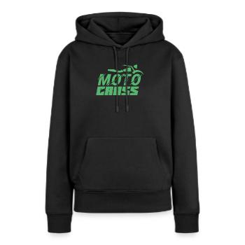 Motocross Motocross Motocross Motocross - Sweat à capuche Premium bio Femme - noir - Devant - Julia (174cm)