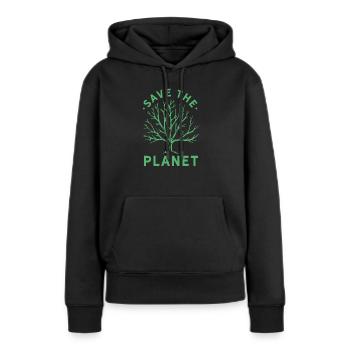 Climat L’environnement sauver le réchauffement climatique Changement climatique - Sweat à capuche Premium bio Femme - noir - Devant - Julia (174cm)