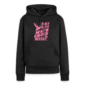 Motocrosser Motocrosser Motocrosser Motocrosser - Sweat à capuche Premium bio Femme - noir - Devant - Julia (174cm)