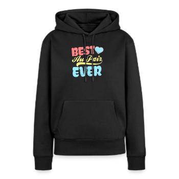Cadeau Au Pair Meilleur Au Pair Jamais - Sweat à capuche Premium bio Femme - noir - Devant - Julia (174cm)
