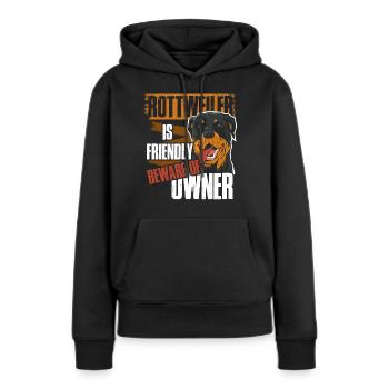 Rottweiler Besitzer - Frauen Premium Bio Hoodie - Schwarz - Vorne - Julia (174cm)