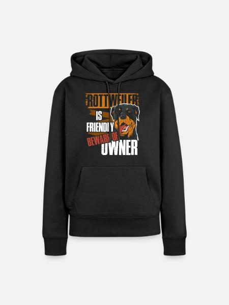 Rottweiler Besitzer - Frauen Premium Bio Hoodie - Schwarz