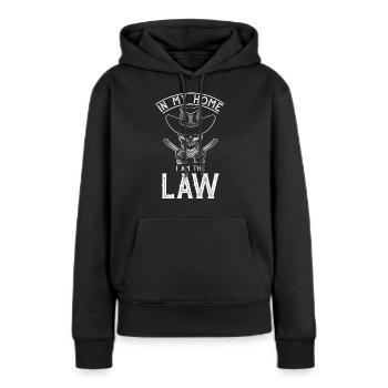 Cowboy Wild West - Sweat à capuche Premium bio Femme - noir - Devant - Julia (174cm)