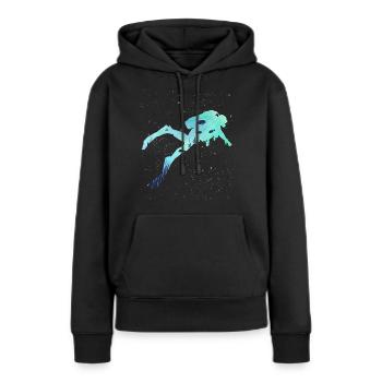 Tauchen Meeresbewohner - Frauen Premium Bio Hoodie - Schwarz - Vorne - Julia (174cm)