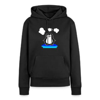 Pinguin Niedliches Tier - Frauen Premium Bio Hoodie - Schwarz - Vorne - Julia (174cm)