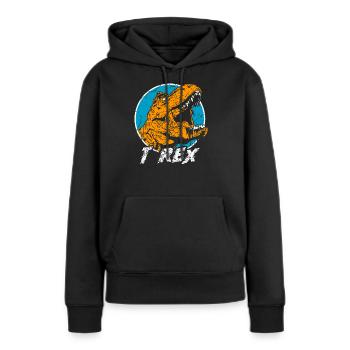 T-Rex Tyrannosaurus Rex - Sweat à capuche Premium bio Femme - noir - Devant - Julia (174cm)