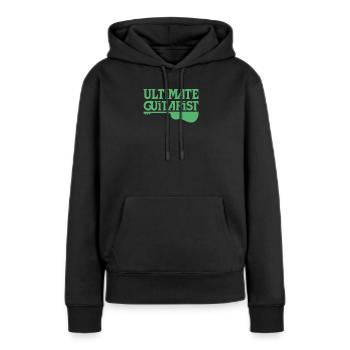 Gitarrist - Frauen Premium Bio Hoodie - Schwarz - Vorne - Julia (174cm)
