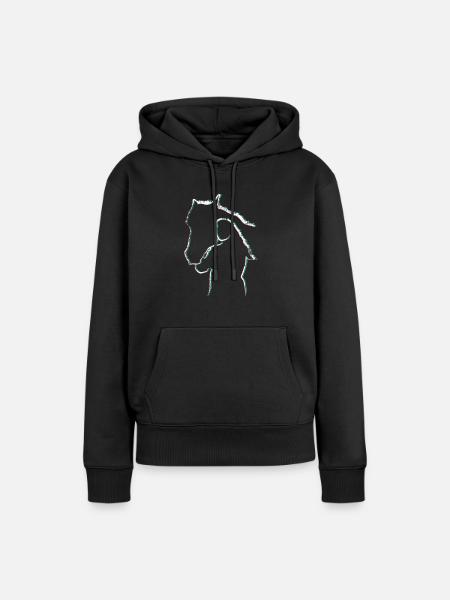 Pferde Liebhaber - Frauen Premium Bio Hoodie - Schwarz