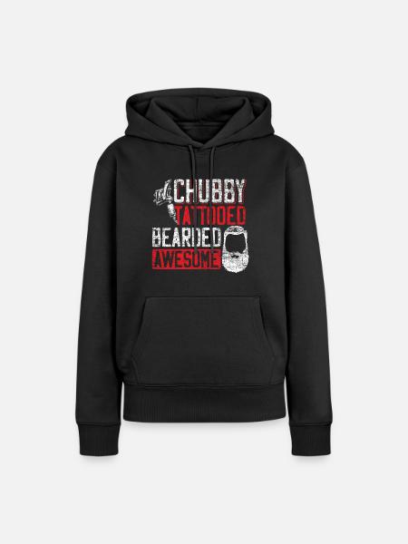 Tattoo Bart - Frauen Premium Bio Hoodie - Schwarz