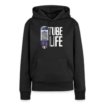 Tube Life Tube Amplifier Shirt - Sweat à capuche Premium bio Femme - noir - Devant - Julia (174cm)