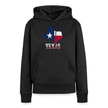 Texas - Sweat à capuche Premium bio Femme - noir - Devant - Julia (174cm)