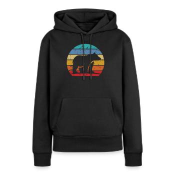 porter - Sweat à capuche Premium bio Femme - noir - Devant - Julia (174cm)