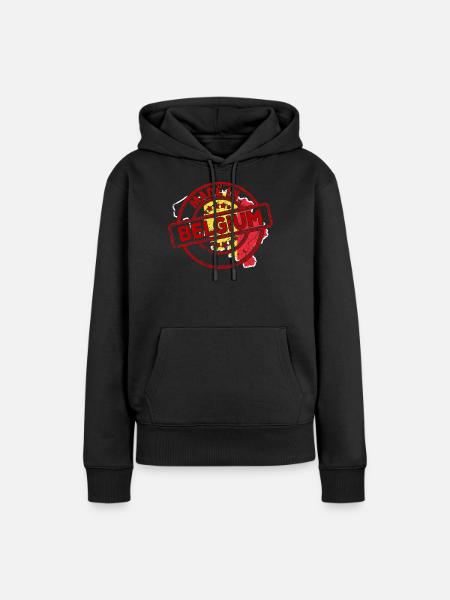 Belgien Belgier - Frauen Premium Bio Hoodie - Schwarz