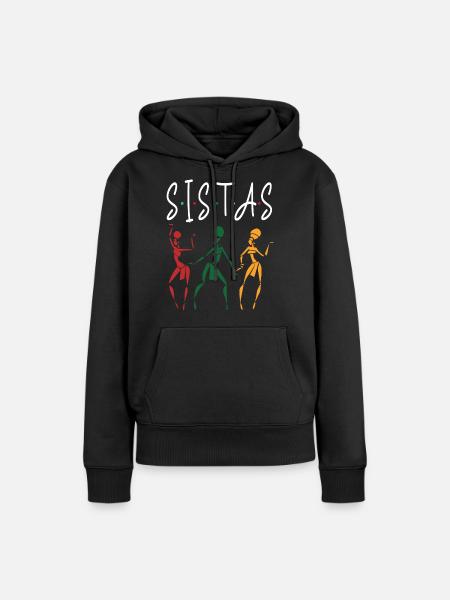Sistas Black History - Frauen Premium Bio Hoodie - Schwarz