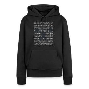 Krafttraining Geschenk - Frauen Premium Bio Hoodie - Schwarz - Vorne - Julia (174cm)