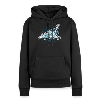 Navette spatiale NASA - Sweat à capuche Premium bio Femme - noir - Devant - Julia (174cm)