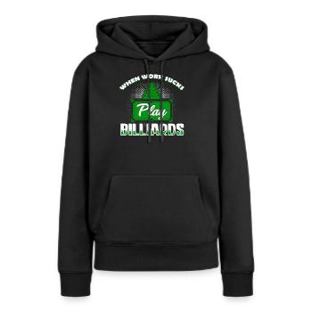 Snooker billiards - Women’s Premium Organic Hoodie - black - Front - Julia (174cm)