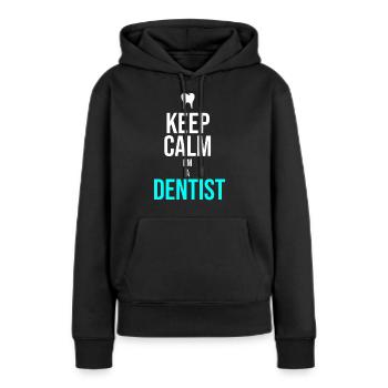 Dentiste dentiste - Sweat à capuche Premium bio Femme - noir - Devant - Julia (174cm)