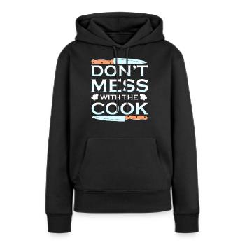 Cook cook cooking - Women’s Premium Organic Hoodie - black - Front - Julia (174cm)