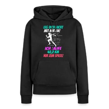 Marathon runner marathon runner running - Women’s Premium Organic Hoodie - black - Front - Julia (174cm)