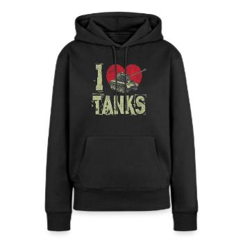 Panzer i love tanks - Women’s Premium Organic Hoodie - black - Front - Julia (174cm)