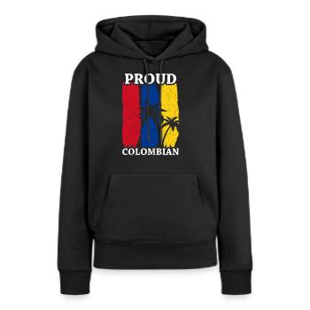 Kolumbien Kolumbier Fahne Flagge - Frauen Premium Bio Hoodie - Schwarz - Vorne - Julia (174cm)