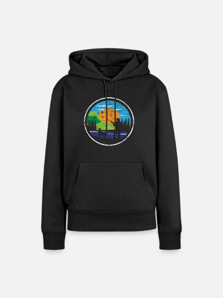 Jagdhund Jagd - Frauen Premium Bio Hoodie - Schwarz
