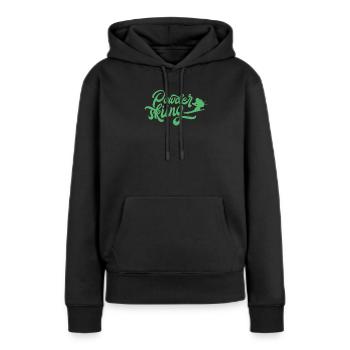 Après-ski station de ski skieur ski ski - Sweat à capuche Premium bio Femme - noir - Devant - Julia (174cm)