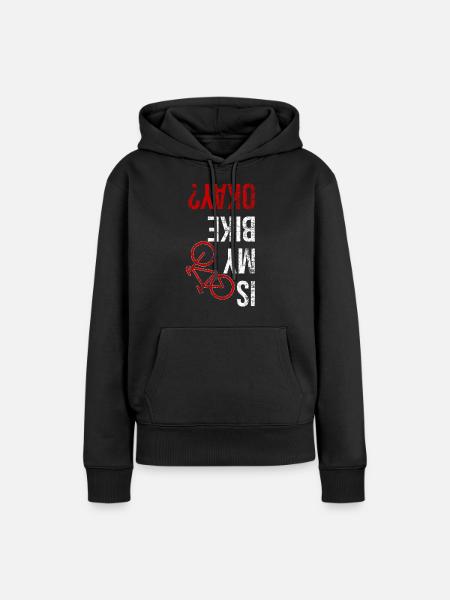 Fahrrad Sturz - Frauen Premium Bio Hoodie - Schwarz