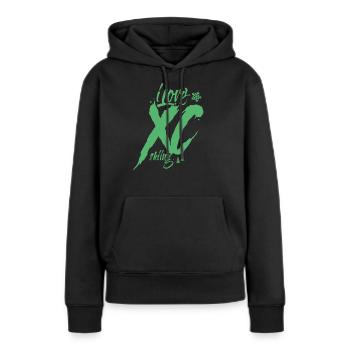 Langlauf Langlaufen Skier Skating Langläufer - Frauen Premium Bio Hoodie - Schwarz - Vorne - Julia (174cm)