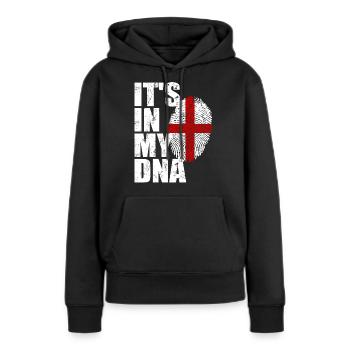 Angleterre Anglais Drapeau anglais - Sweat à capuche Premium bio Femme - noir - Devant - Julia (174cm)