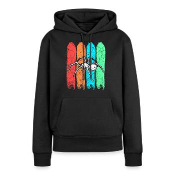 Spinne - Frauen Premium Bio Hoodie - Schwarz - Vorne - Julia (174cm)