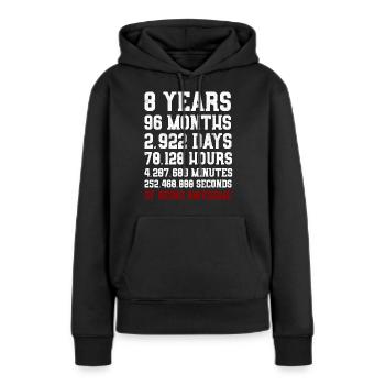 8 Years of being awesome Geschenk 8. Geburtstag - Frauen Premium Bio Hoodie - Schwarz - Vorne - Julia (174cm)