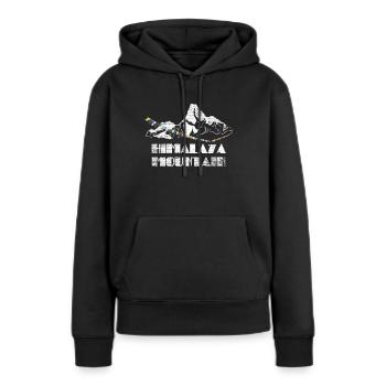 Himalaya Cadeau - Sweat à capuche Premium bio Femme - noir - Devant - Julia (174cm)