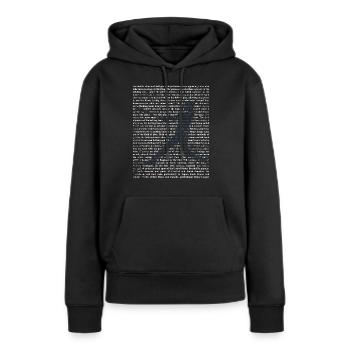 Cadeau de baseball - Sweat à capuche Premium bio Femme - noir - Devant - Julia (174cm)