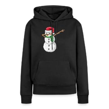 Enfants Bonhomme de neige Cadeau Noël - Sweat à capuche Premium bio Femme - noir - Devant - Julia (174cm)